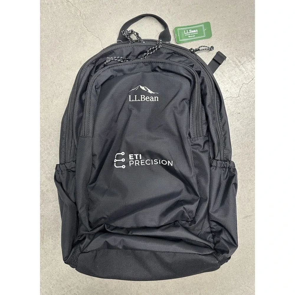 L.L.Bean Comfort Carry Laptop Pack 28L Black Backpack NWT 511138